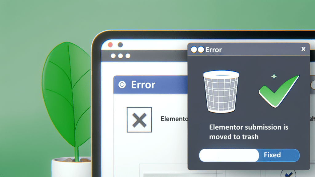 elementor submission moved to trash error