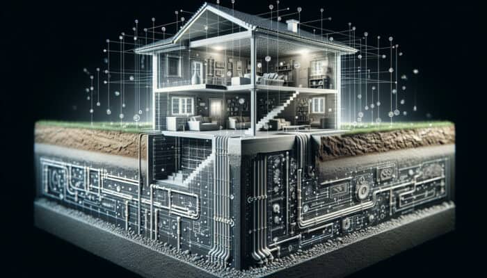 Foundation Drainage Services in Burnaby: Cross-section of a home foundation with effective drainage systems preventing water damage and mould.