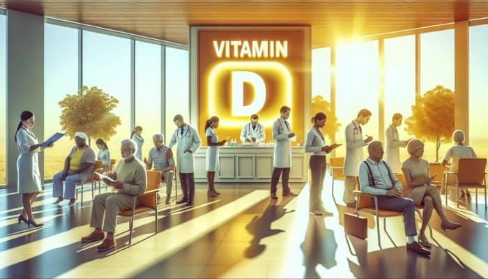 A sunny health clinic in Kingswinford where patients receive vitamin D tests, illustrating the vitamin's benefits.