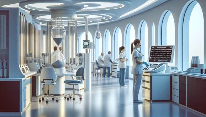 Modern private clinic in Milton Keynes with advanced equipment for cholesterol testing, offering quick results and personalized care.