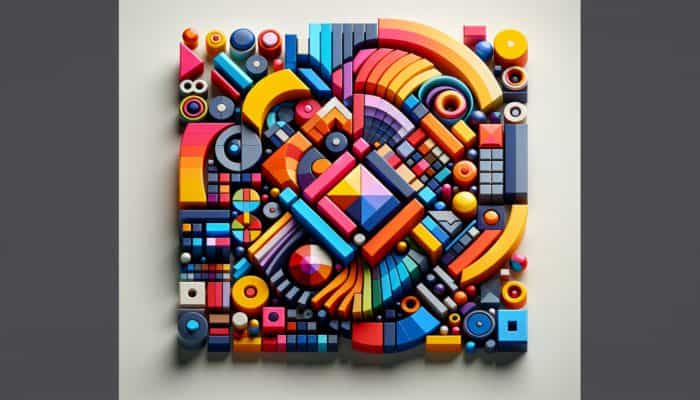 Bold, solid colour blocks in a striking pattern used in logo, ad, and packaging for clarity and recognizability.