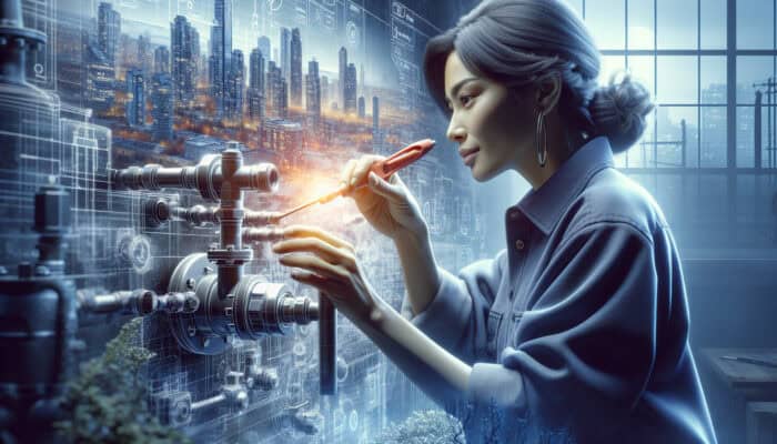 A skilled plumber in Chilliwack replacing a water valve with precision tools, considering local water conditions and climate.