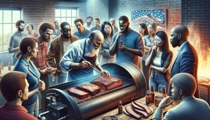 A seasoned pitmaster guiding beginners and experts on smoking brisket in a BBQ forum.