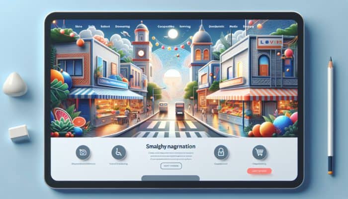 Website Redesign in Bridgwater for Small Business: Modern, sleek small business website design in Bridgwater, with user-friendly navigation and vibrant product displays.