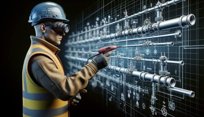 Natural Gas Line Services in West Vancouver: A technician inspecting natural gas pipelines using advanced technology for safe and efficient delivery.